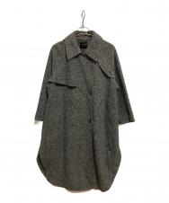 Spick and Span (スピックアンドスパン) Wスライバーヘリンボーンボリュームコート グレー サイズ:36