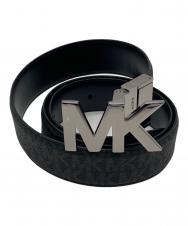 MICHAEL KORS (マイケル・コース) リバーシブルロゴレザーベルト ブラック