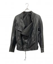goa (ゴア) Deformed Gimmick Leather Double Riders Jacket ブラック サイズ:1