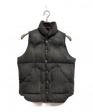 RockyMountainFeatherBed (ロッキーマウンテンフェザーベッド) BEAMS (ビームス) 別注デニムダウンベスト ブラック サイズ:36