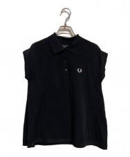 FRED PERRY (フレッドペリー) RAY BEAMS (レイ ビームス) ノースリーブフレア ポロシャツ ブラック サイズ:36