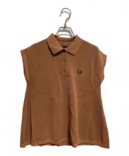 FRED PERRY (フレッドペリー) RAY BEAMS (レイ ビームス) ノースリーブフレア ポロシャツ ブラウン サイズ:36