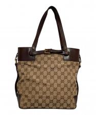 GUCCI (グッチ) GGキャンバス トートバッグ ベージュ・ブラウン