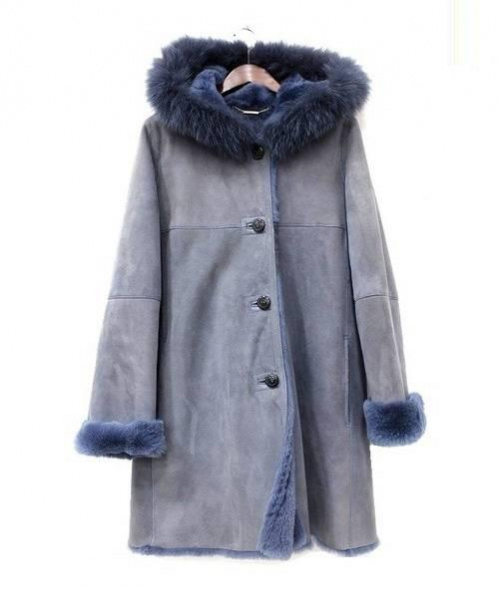 中古 古着通販 Beatrice ベアトリス フォックスファームートンコート ブルー サイズ 38 ブランド 古着通販 トレファク公式 Trefac Fashion