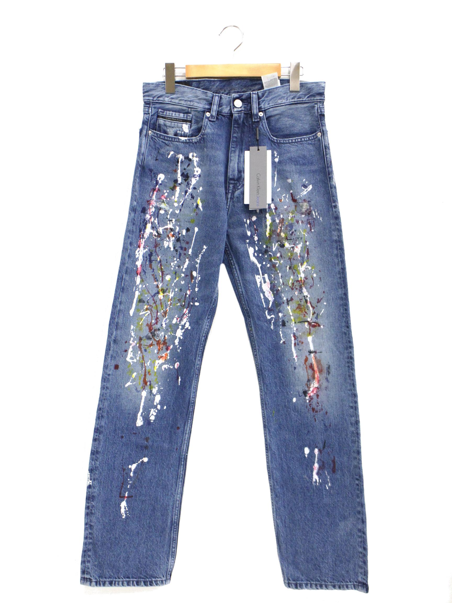Calvin Klein Jeans (カルバンクラインジーンズ) ペイントデニムパンツ サイズ:W29 未使用品