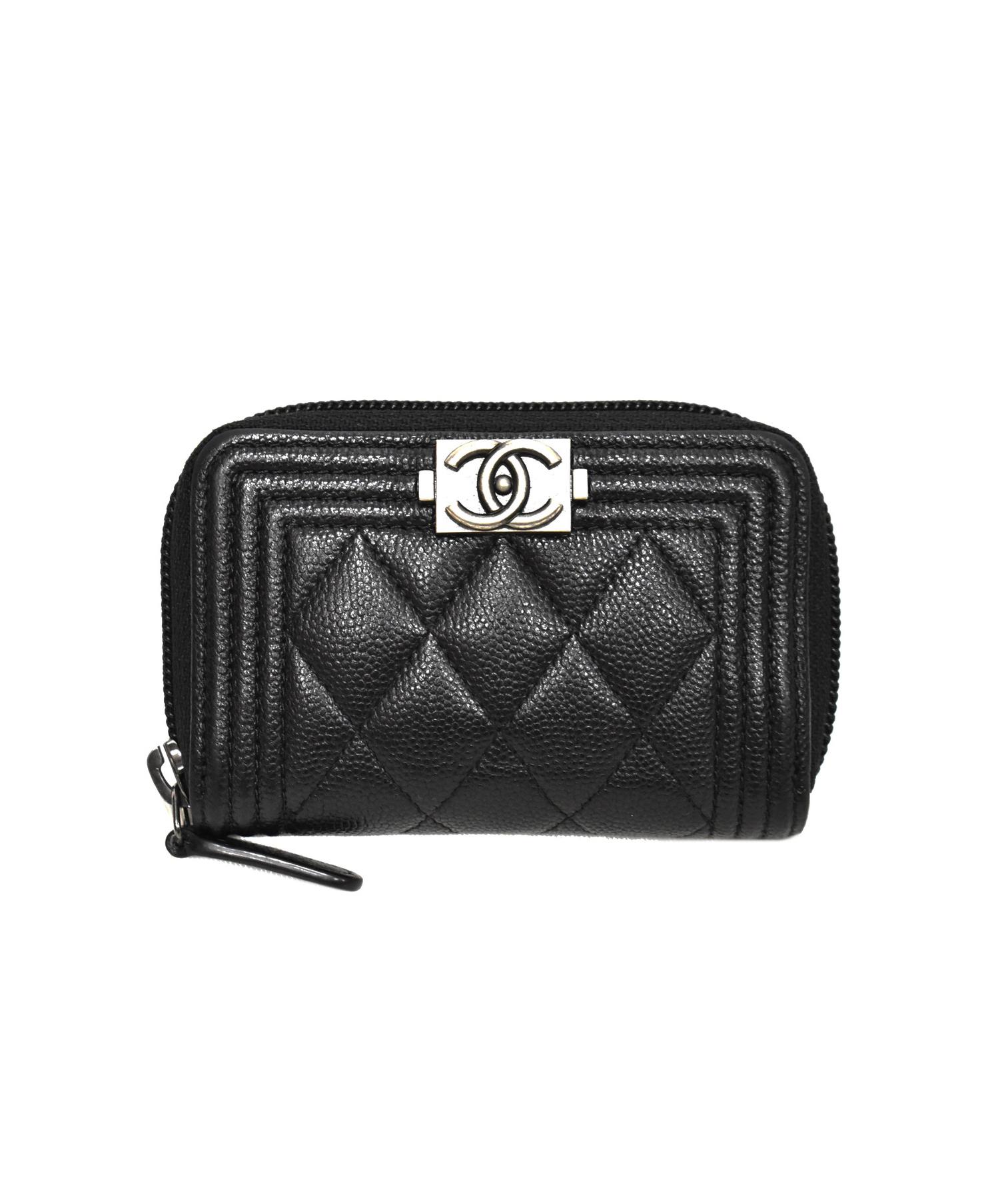 中古 古着通販 Chanel シャネル キャビアスキンコインケース ブラック サイズ 下記参照 ボーイシャネル 参考定価60 000円 税 ブランド 古着通販 トレファク公式 Trefac Fashion