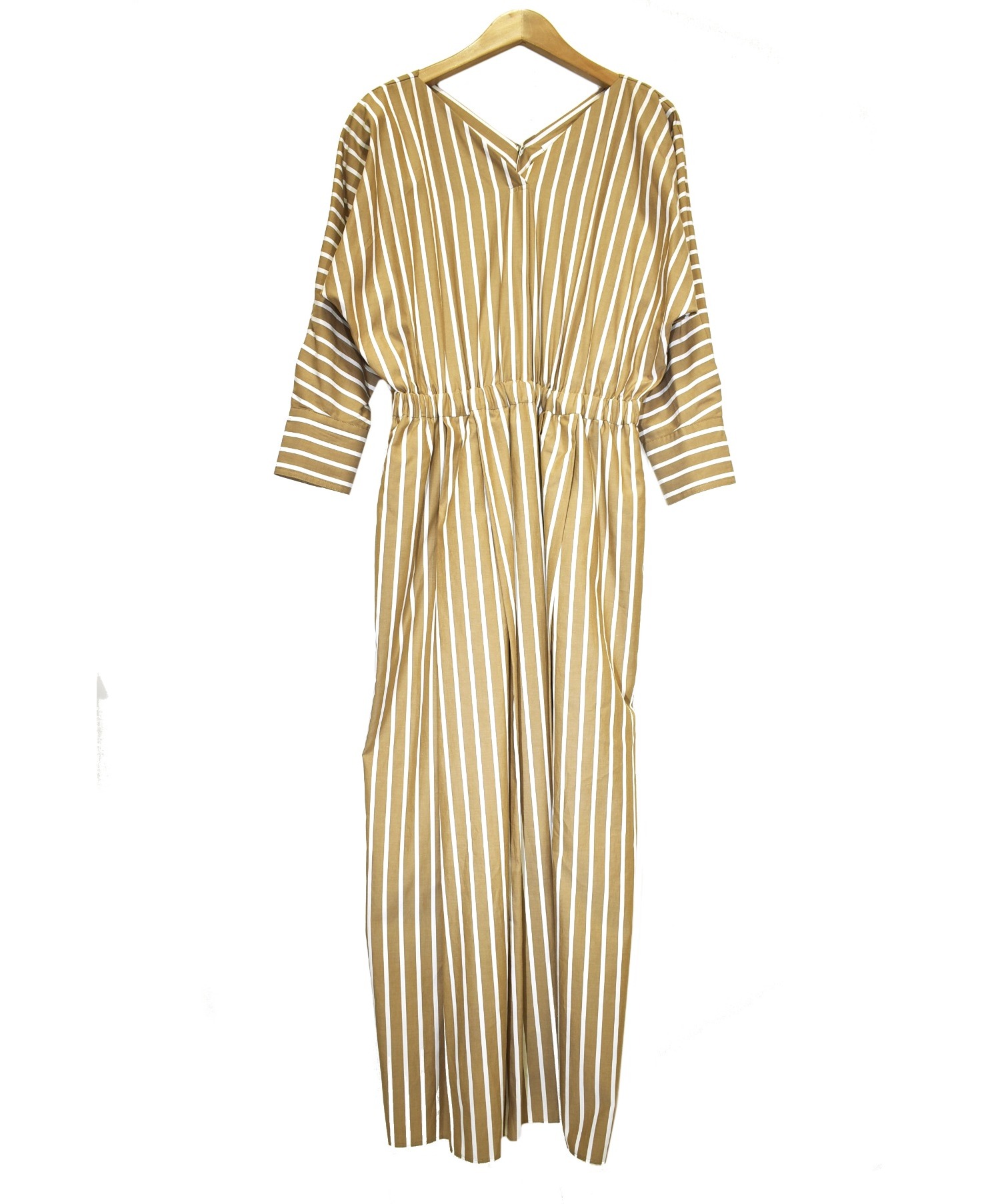 中古 古着通販 Beauty Youth ビューティーアンドユース ストライプ両vワンピース ベージュ ホワイト サイズ 下記参照 1626 151 3184 ブランド 古着通販 トレファク公式 Trefac Fashion