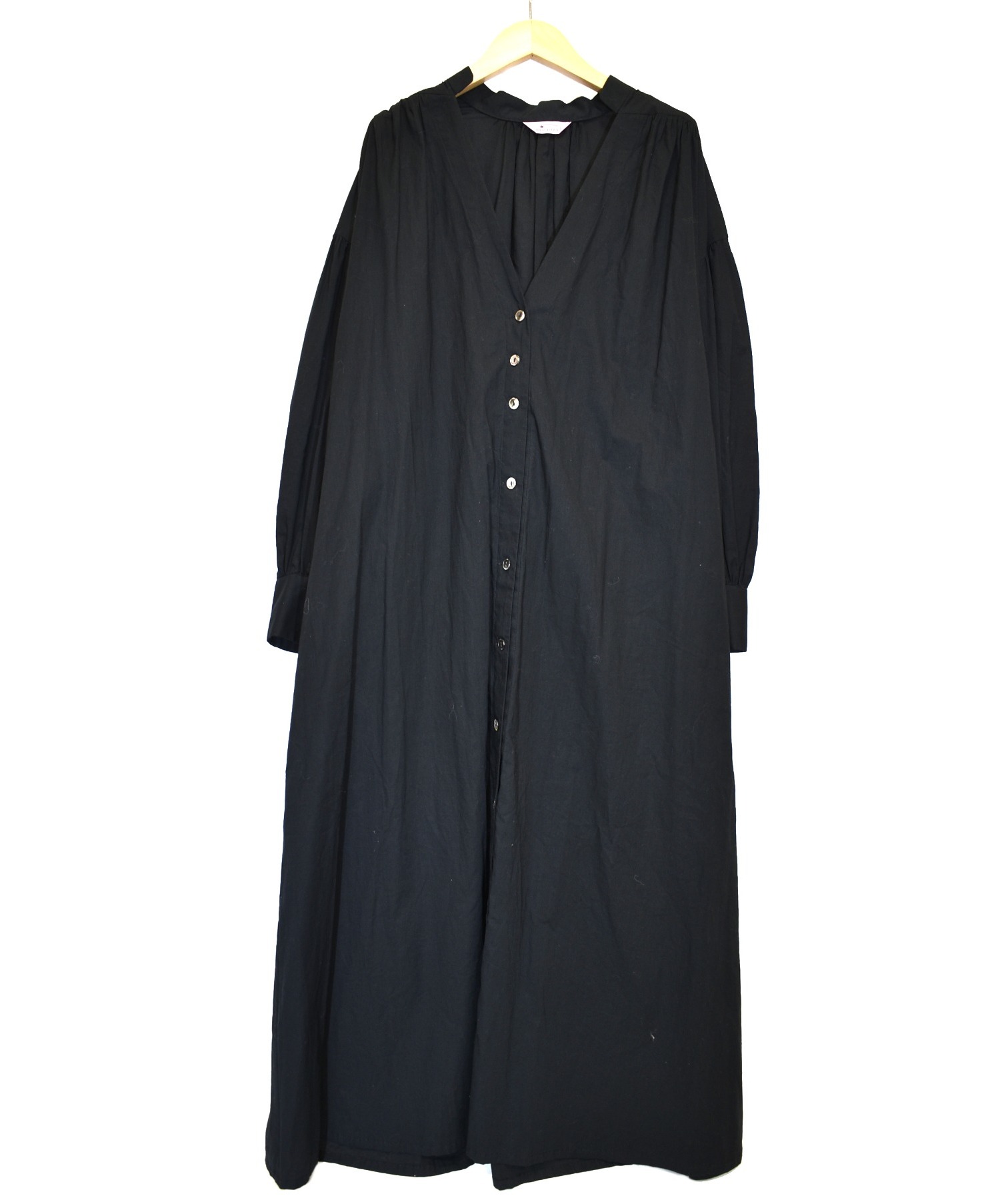 中古 古着通販 Peu Pres プープレ バンドカラーシャツワンピース ブラック サイズ Free ブランド 古着通販 トレファク公式 Trefac Fashion
