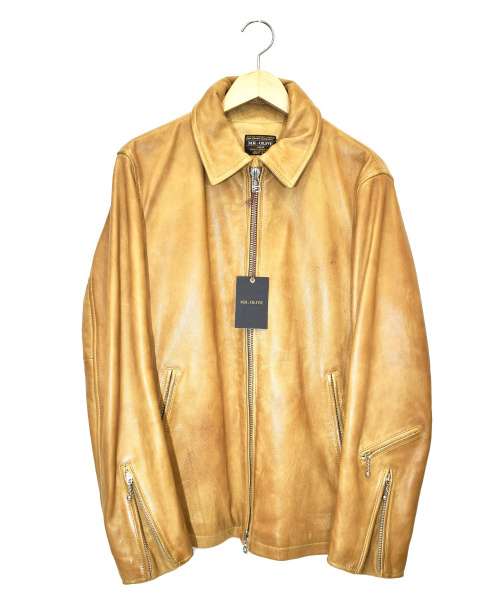 中古 古着通販 Mr Olive ミスターオリーブ シングルレザージャケット ベージュ サイズ L M ブランド 古着通販 トレファク公式 Trefac Fashion