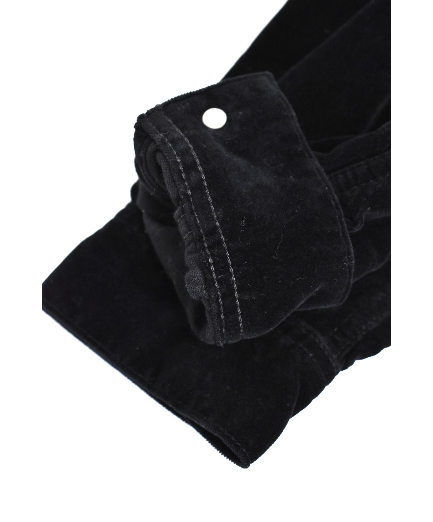 45R (フォーティファイブアール) ベロアジャケット ブラック サイズ:2 未使用品 8121038 Velvet G Jean Jacket