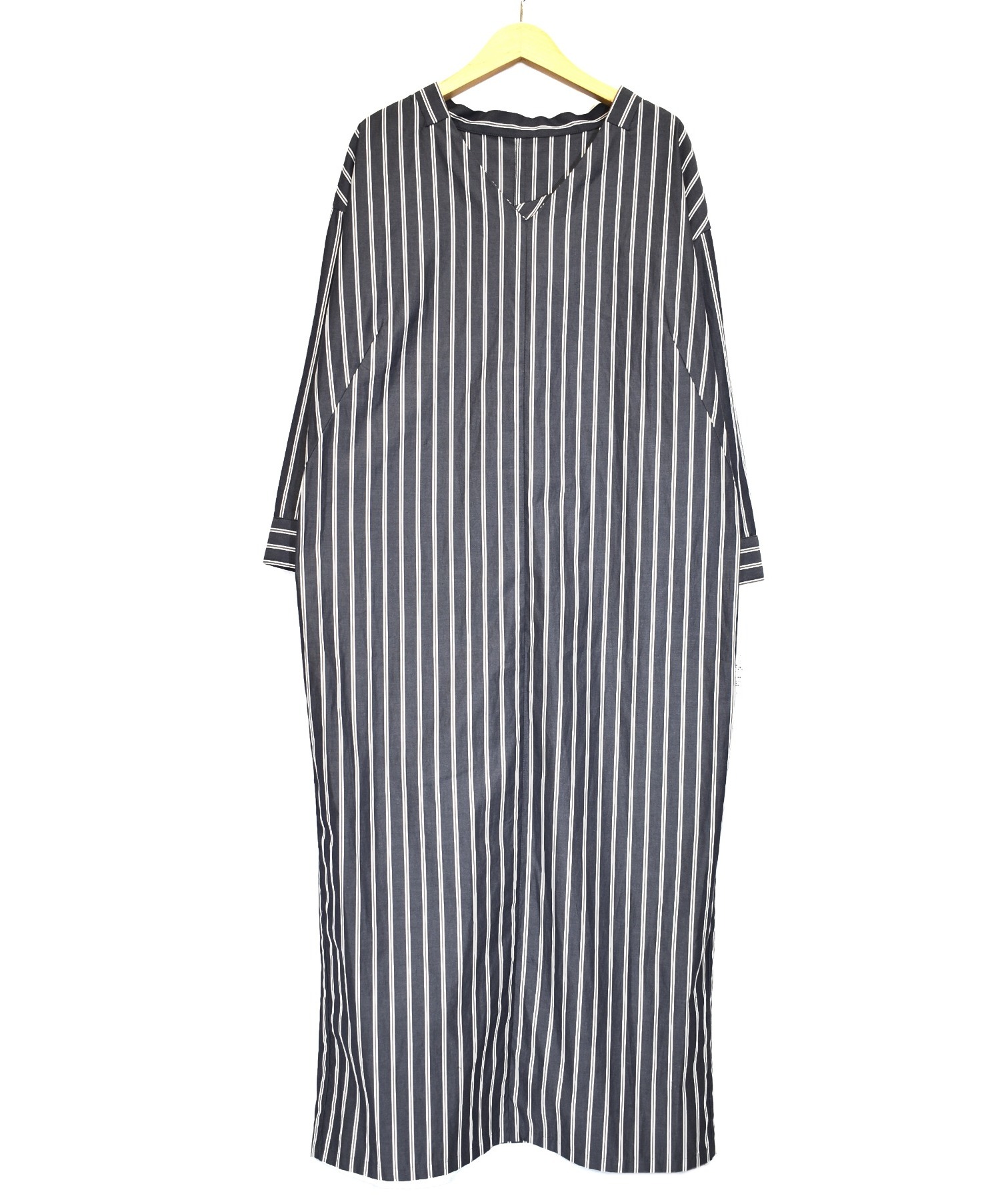 中古 古着通販 Gallarda Galante ガリャルダガランテ ストライプシャツワンピース ブラウン ブラック サイズ F 未使用品 Ggza0006 ブランド 古着通販 トレファク公式 Trefac Fashion