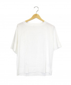 HERMES（エルメス）の古着「ラウンドネックフロントインターシャロゴTシャツ」｜ホワイト