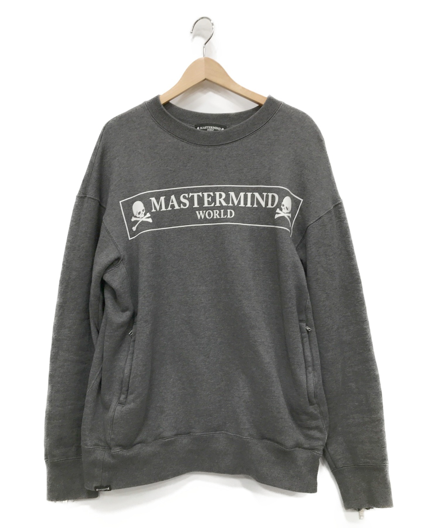 中古 古着通販 Mastermind World マスターマインド ワールド ロゴクルーネックスウェット グレー サイズ Xs ブランド 古着通販 トレファク公式 Trefac Fashion