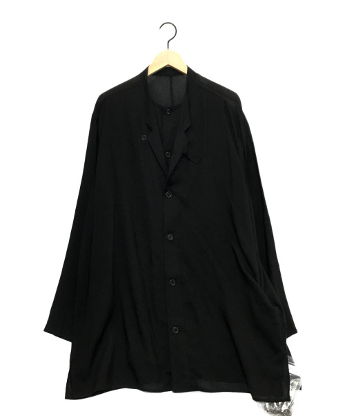 YohjiYamamoto pour homme（ヨウジヤマモトプールオム）YohjiYamamoto pour homme (ヨウジヤマモトプールオム) 真鍮チェーンロングレイヤードシャツ ブラック サイズ:2 未使用品 HR-B24-212 2020年A/Wの古着・服飾アイテム