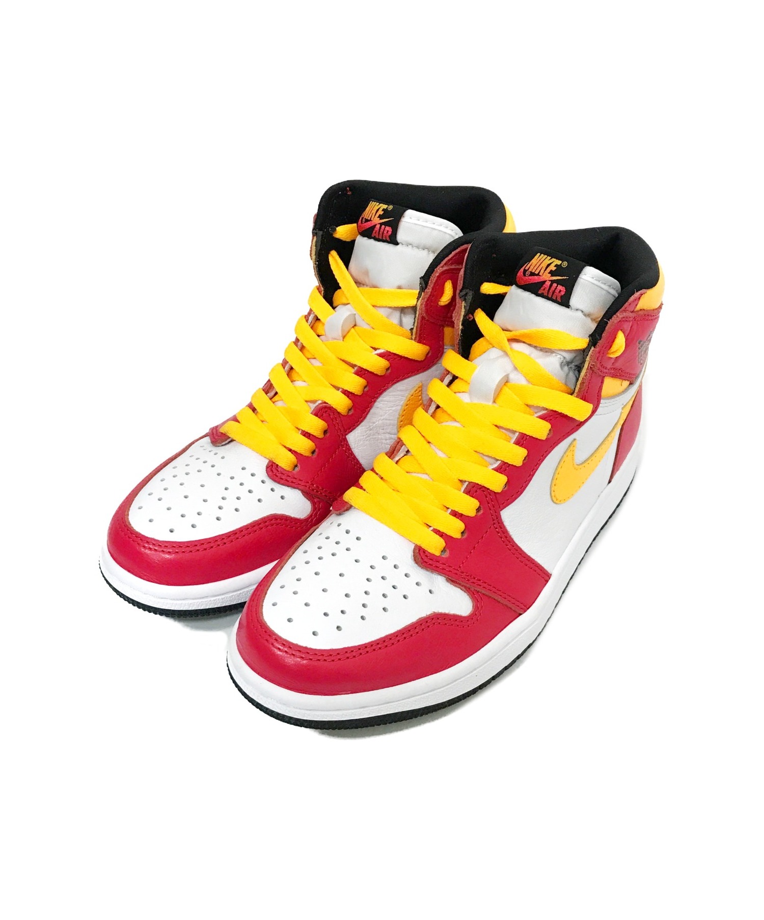 【中古・古着通販】NIKE (ナイキ) AIR JORDAN 1 RETRO HIGH OG イエロー×ピンク サイズ25.5cm