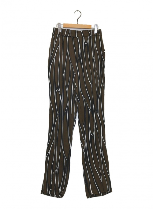 MARNI（マルニ）MARNI (マルニ) 総柄パンツ ブラウン サイズ:38の古着・服飾アイテム
