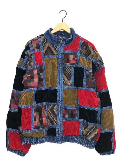 supreme corduroy patchwork denim jacket