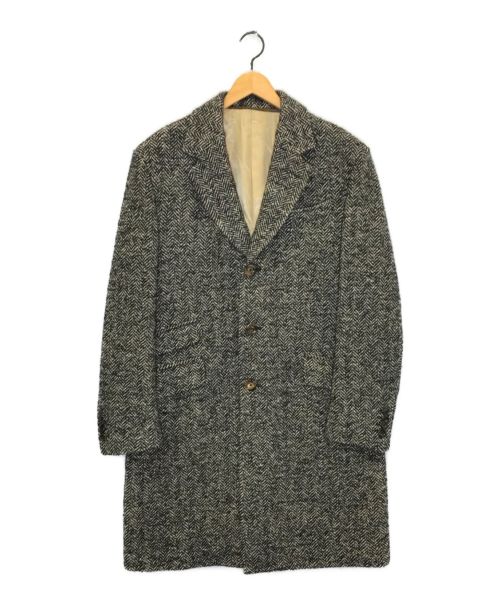 GUCCI（グッチ）GUCCI (グッチ) ヘリンボーンチェスターコート ブラウン サイズ:46の古着・服飾アイテム