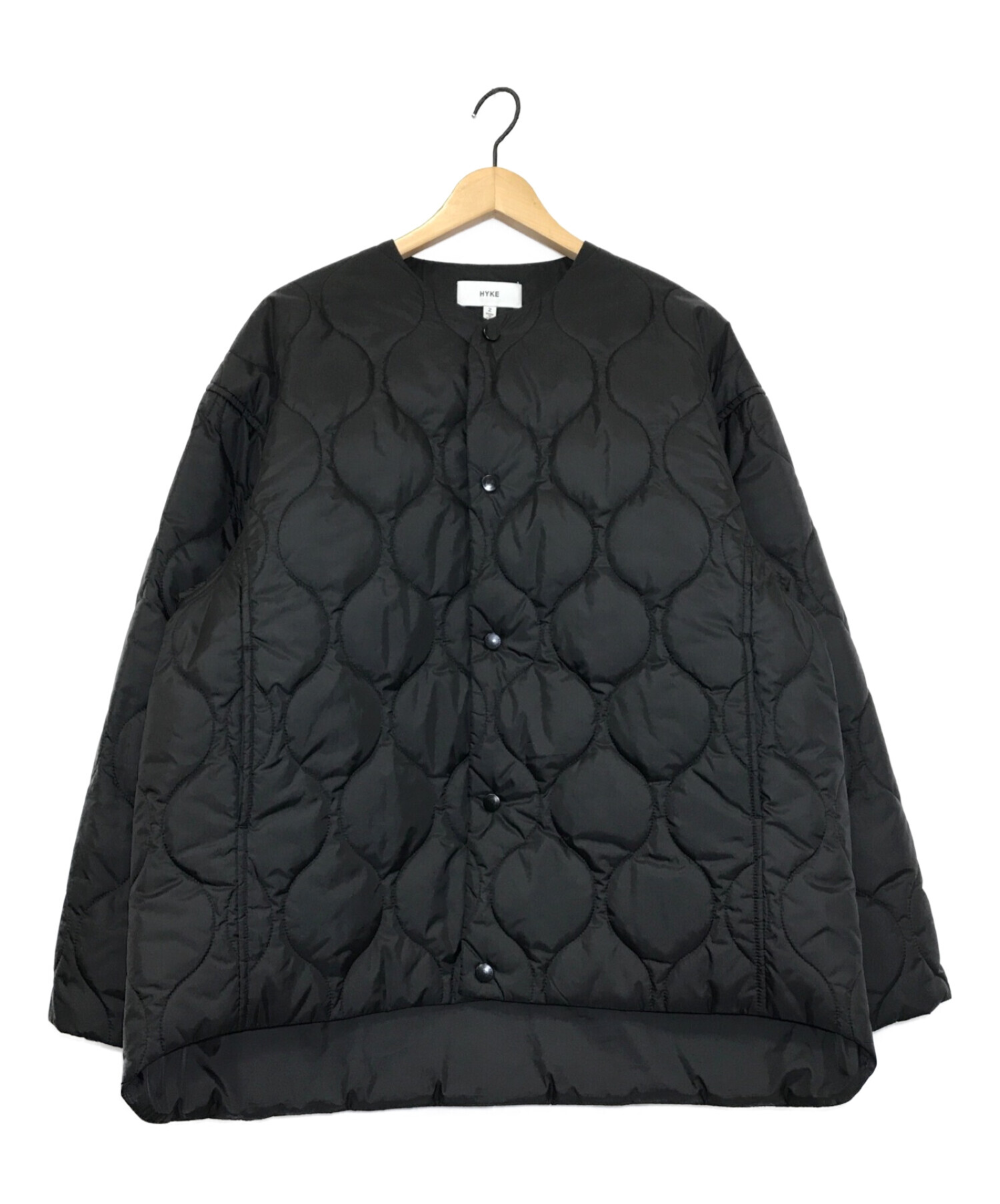 HYKE (ハイク) キルティングジャケット ブラック サイズ:2