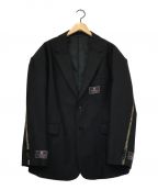 doubletダブレット）の古着「SELVEDGE LINE 3DCUTTING TAILORED JACKET」｜ブラック
