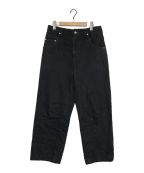 NEON SIGN（ネオンサイン）の古着「Straight Denim Pants」｜ブラック