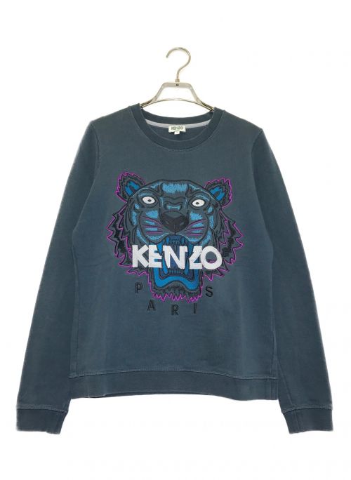 KENZO（ケンゾー）KENZO (ケンゾー) Tiger sweatshirt ブルー サイズ:Sの古着・服飾アイテム