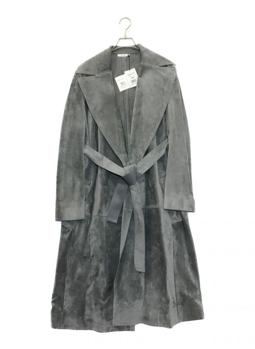 CELINE（セリーヌ）CELINE (セリーヌ) スウェードガウンコート グレー サイズ:38の古着・服飾アイテム