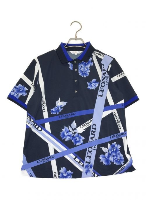 LEONARD SPORT（レオナール スポーツ）LEONARD SPORT (レオナール スポーツ) ポロシャツ ブルー サイズ:40の古着・服飾アイテム