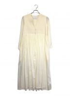 mala KALANCHOE（）の古着「Cotton Silk Emb Gown」｜ベージュ