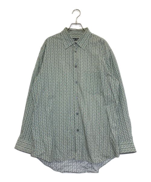 ISSEY MIYAKE（イッセイミヤケ）ISSEY MIYAKE (イッセイミヤケ) 総柄シャツ グリーン サイズ:4の古着・服飾アイテム