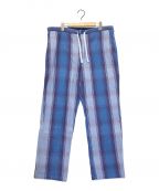 UNUSED×UNIONアンユーズド×ユニオン）の古着「Jacquard Flannel Pants」｜ブルー