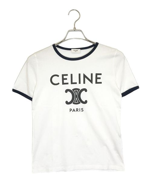 CELINE（セリーヌ）CELINE (セリーヌ) トリオンコットンジャージTシャツ ホワイト サイズ:XSの古着・服飾アイテム
