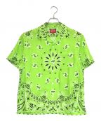 SUPREMEシュプリーム）の古着「Bandana Silk S/S Shirt」｜グリーン