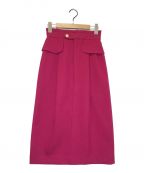 ANAYIアナイ）の古着「ウール調合繊ペプラム スカート」｜ピンク