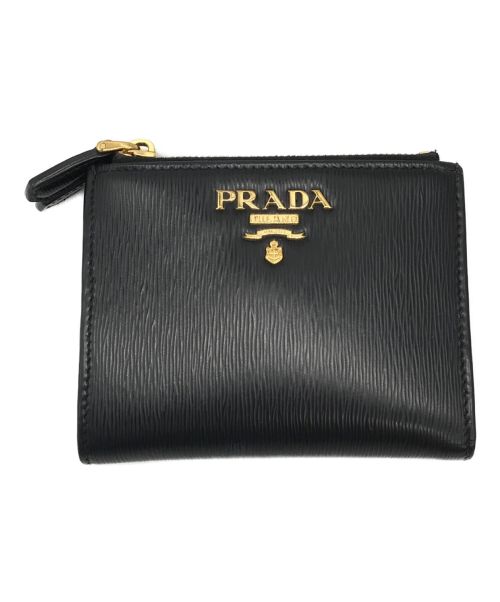 PRADA（プラダ）PRADA (プラダ) 2つ折り財布 ブラック サイズ:下記参照の古着・服飾アイテム