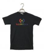 BALENCIAGAバレンシアガ）の古着「レインボーロゴTシャツ」｜ブラック