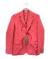 COMME des GARCONS HOMME PLUS（コムデギャルソンオムプリュス）の古着「ポリ縮絨カッティングデザインジャケット」｜ピンク