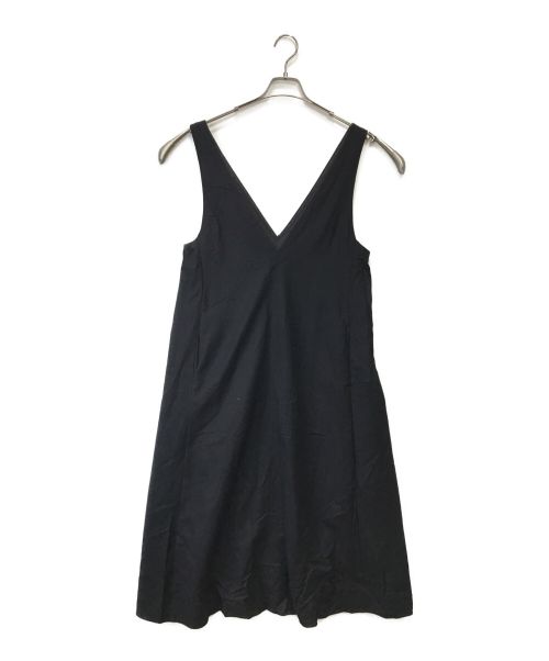 ANAYI（アナイ）ANAYI (アナイ) ウールフラノジャンパースカートワンピース ブラック サイズ:38の古着・服飾アイテム