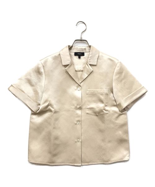 theory（セオリー）theory (セオリー) Bonded Satin SS Camp Shirt B ベージュ サイズ:Sの古着・服飾アイテム