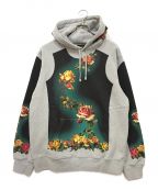 SUPREME×Jean Paul GAULTIERシュプリーム×ジャンポールゴルチェ）の古着「Floral Print Hooded Sweatshirt」｜グレー