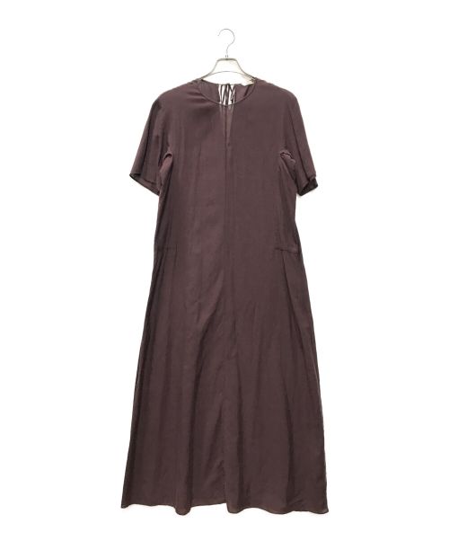 BACCA（バッカ）BACCA (バッカ) オーガンジー ダブルマキシドレス ブラウン サイズ:36の古着・服飾アイテム