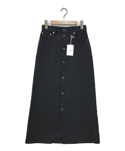 DAIRIKU（ダイリク）DAIRIKU (ダイリク) LONG POLYESTER SKIRT ブラック サイズ:W25の古着・服飾アイテム