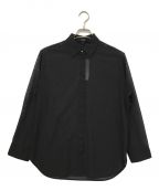 theoryセオリー）の古着「Wool Voile Classic Menswear Shirt J」｜ブラック