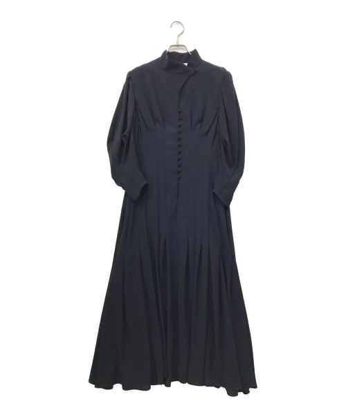 Mame Kurogouchi（マメクロゴウチ）mame kurogouchi (マメクロゴウチ) Flared Dress ネイビー サイズ:2の古着・服飾アイテム