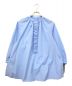 Traditional Weatherwear（トラディショナルウェザーウェア）の古着「ギャザードプラケットスタンドカラーシャツ」｜ブルー