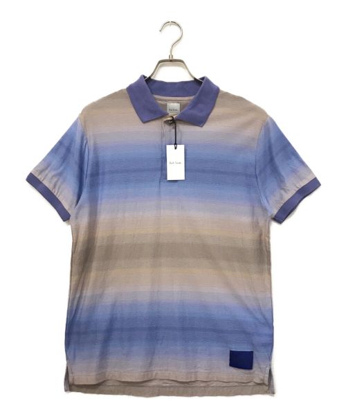 PAUL SMITH（ポールスミス）PAUL SMITH (ポールスミス) 'Untitled Stripe' ポロシャツ ブルー サイズ:L 未使用品の古着・服飾アイテム