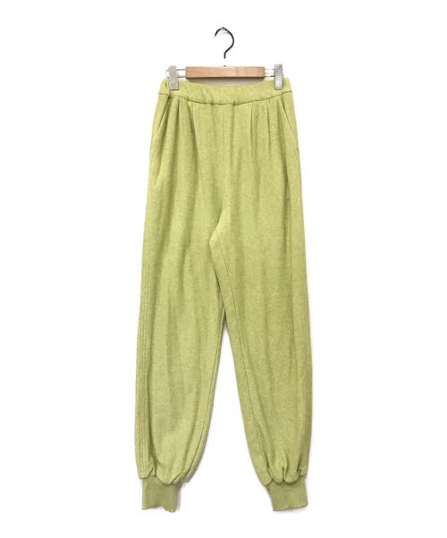 NOUNLESS（ナウンレス）NOUNLESS (ナウンレス) ORGANIC COTTON PILE RELAX PANTS グリーン サイズ:2の古着・服飾アイテム