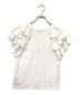 Christian Dior (クリスチャン ディオール) フリルコットンジャージーTシャツ ホワイト サイズ:S：75800円