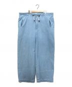 ATHAアタ）の古着「FADE DENIM GATHER WIDE EASY TROUSERS」｜インディゴ