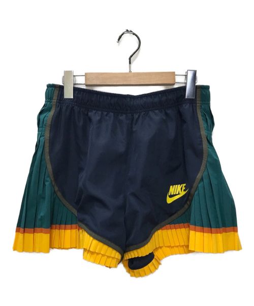 NIKE（ナイキ）NIKE (ナイキ) sacai (サカイ) Pleated Tempo Shorts ネイビー サイズ:Mの古着・服飾アイテム